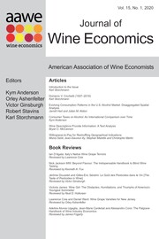Journal of Wine Economics Volume 15 - Issue 1 -