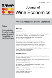 Journal of Wine Economics Volume 16 - Issue 1 -