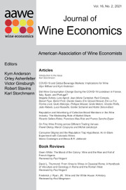 Journal of Wine Economics Volume 16 - Issue 2 -
