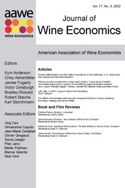 Journal of Wine Economics Volume 17 - Issue 3 -