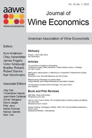 Journal of Wine Economics Volume 18 - Issue 1 -