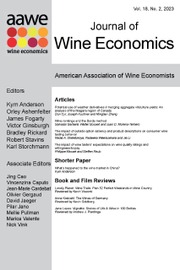 Journal of Wine Economics Volume 18 - Issue 2 -