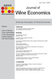 Journal of Wine Economics Volume 7 - Issue 2 -