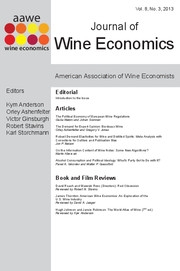 Journal of Wine Economics Volume 8 - Issue 3 -