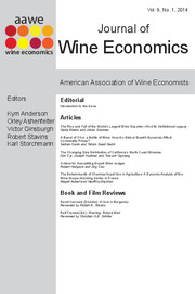 Journal of Wine Economics Volume 9 - Issue 1 -
