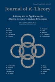Journal of K-Theory Volume 2 - Issue 2 -  In Memory of Yurii Petrovich Solovyev October 8, 1944 – September 11, 2003