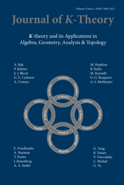 Journal of K-Theory Volume 3 - Issue 3 -