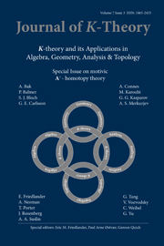 Journal of K-Theory Volume 7 - Issue 3 -