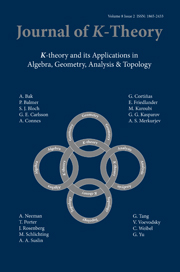 Journal of K-Theory Volume 8 - Issue 2 -