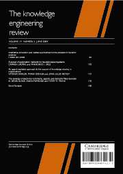 The Knowledge Engineering Review Volume 19 - Issue 2 -
