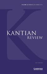 Kantian Review Volume 22 - Special Issue4 -  Special Issue on Kant and Marx