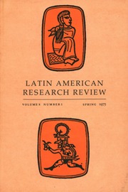 Latin American Research Review Volume 10 - Issue 1 -