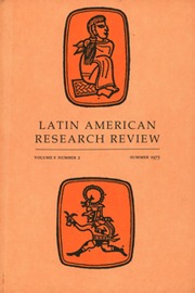 Latin American Research Review Volume 10 - Issue 2 -