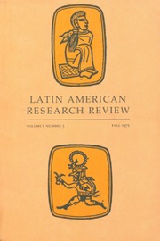 Latin American Research Review Volume 10 - Issue 3 -