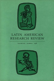 Latin American Research Review Volume 13 - Issue 1 -