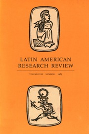Latin American Research Review Volume 18 - Issue 1 -
