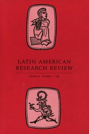 Latin American Research Review Volume 20 - Issue 1 -
