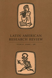 Latin American Research Review Volume 21 - Issue 3 -