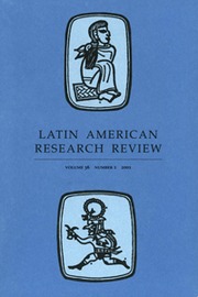 Latin American Research Review Volume 36 - Issue 1 -