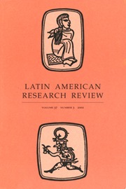 Latin American Research Review Volume 37 - Issue 3 -