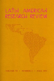 Latin American Research Review Volume 6 - Issue 3 -