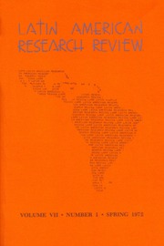 Latin American Research Review Volume 7 - Issue 1 -