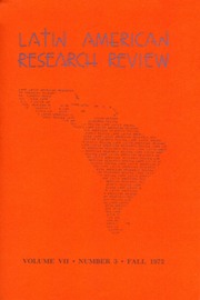 Latin American Research Review Volume 7 - Issue 3 -