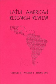 Latin American Research Review Volume 9 - Issue 1 -