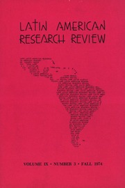 Latin American Research Review Volume 9 - Issue 3 -