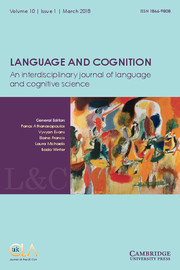 Language and Cognition Volume 10 - Issue 1 -