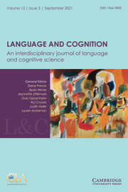 Language and Cognition Volume 13 - Issue 3 -