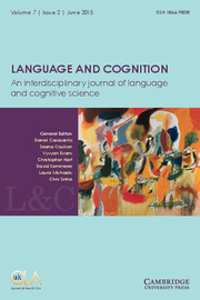 Language and Cognition Volume 7 - Issue 2 -