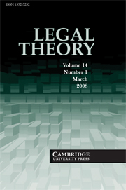 Legal Theory Volume 14 - Issue 1 -