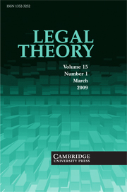 Legal Theory Volume 15 - Issue 1 -
