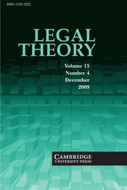 Legal Theory Volume 15 - Issue 4 -