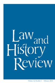 Law and History Review Volume 32 - Issue 1 -