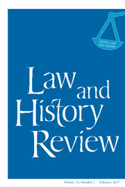 Law and History Review Volume 35 - Issue 1 -