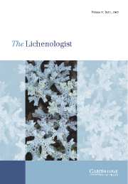 The Lichenologist Volume 37 - Issue 1 -