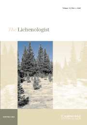 The Lichenologist Volume 38 - Issue 1 -