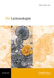 The Lichenologist Volume 39 - Issue 3 -