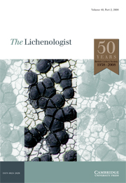 The Lichenologist Volume 40 - Issue 2 -