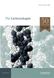 The Lichenologist Volume 40 - Issue 3 -