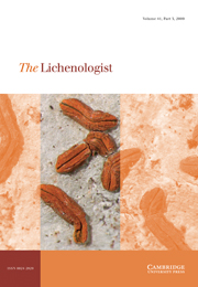 The Lichenologist Volume 41 - Issue 3 -