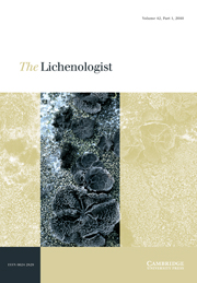 The Lichenologist Volume 42 - Issue 1 -