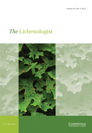 The Lichenologist Volume 43 - Issue 4 -