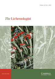 The Lichenologist Volume 44 - Issue 4 -