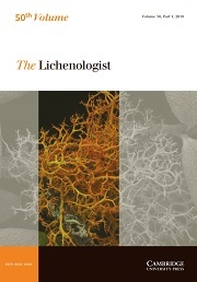 The Lichenologist Volume 50 - Issue 1 -