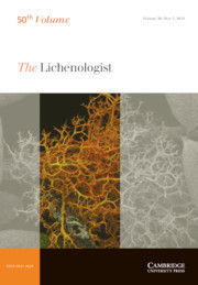 The Lichenologist Volume 50 - Issue 3 -