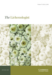 The Lichenologist Volume 51 - Issue 2 -