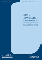 Legal Information Management Volume 16 - Issue 4 -